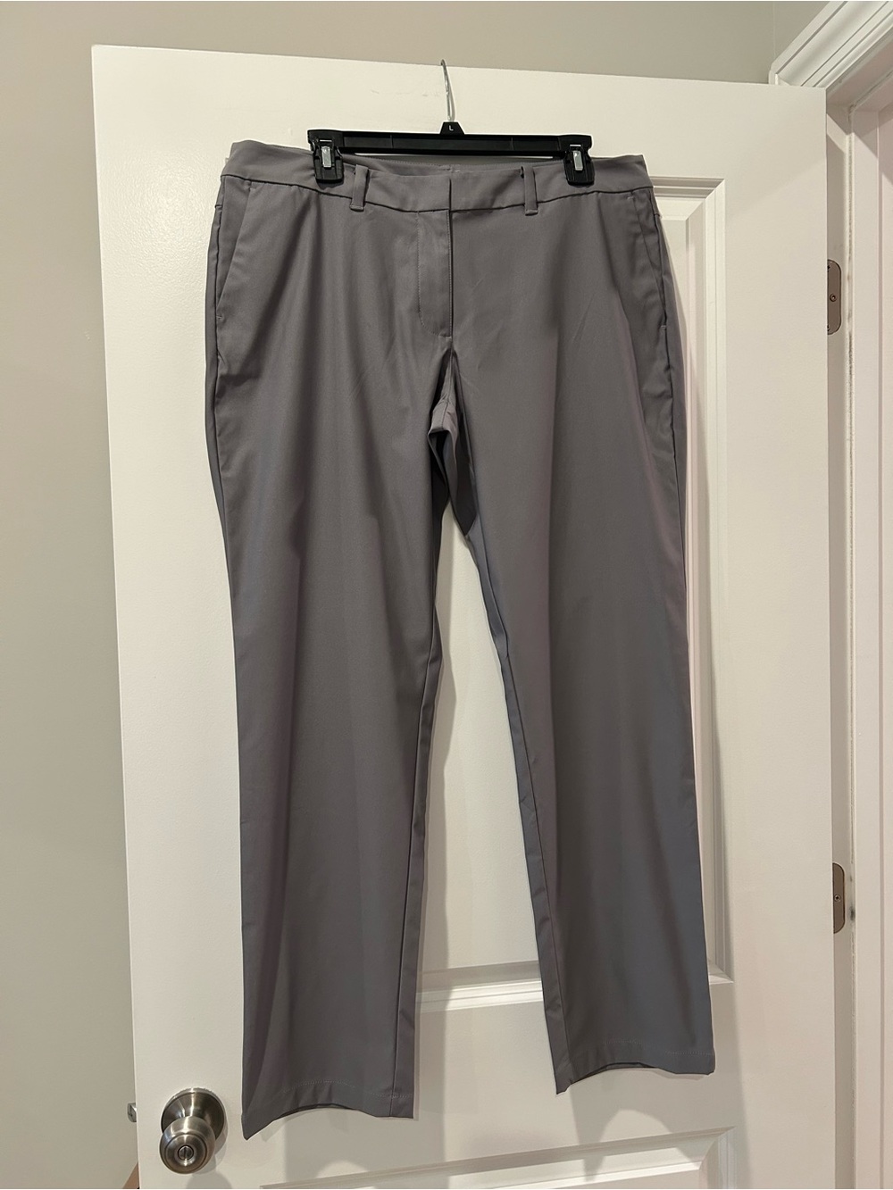Nike Gray Straight-Leg Pants, Women’s 12